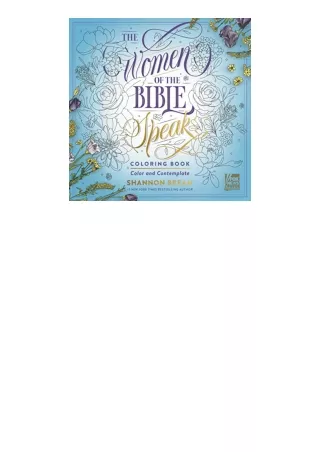 Download PDF The Women of the Bible Speak Coloring Book Color and Contemplate Women of the Bible Coloring Books for andr