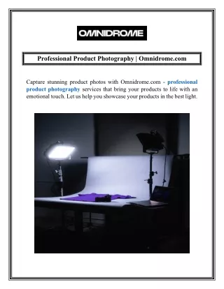 Professional Product Photography  Omnidrome.com