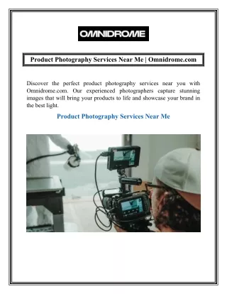 Product Photography Services Near Me  Omnidrome.com