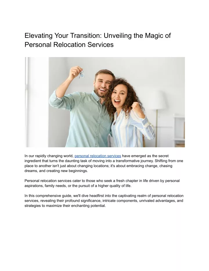 elevating your transition unveiling the magic
