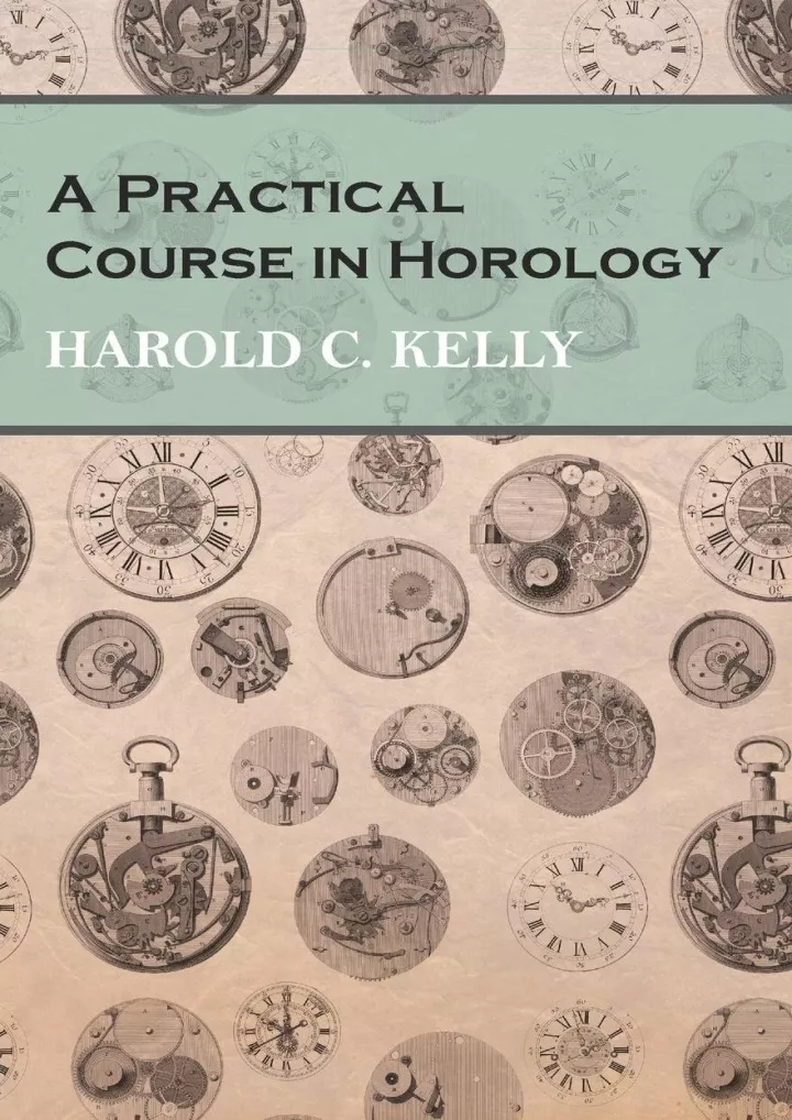 a practical course in horology download pdf read