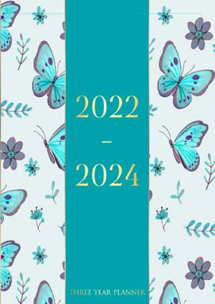 2022 2024 three year planner three years monthly
