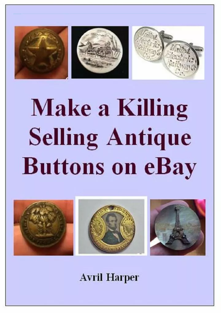 make a killing selling antique buttons on ebay