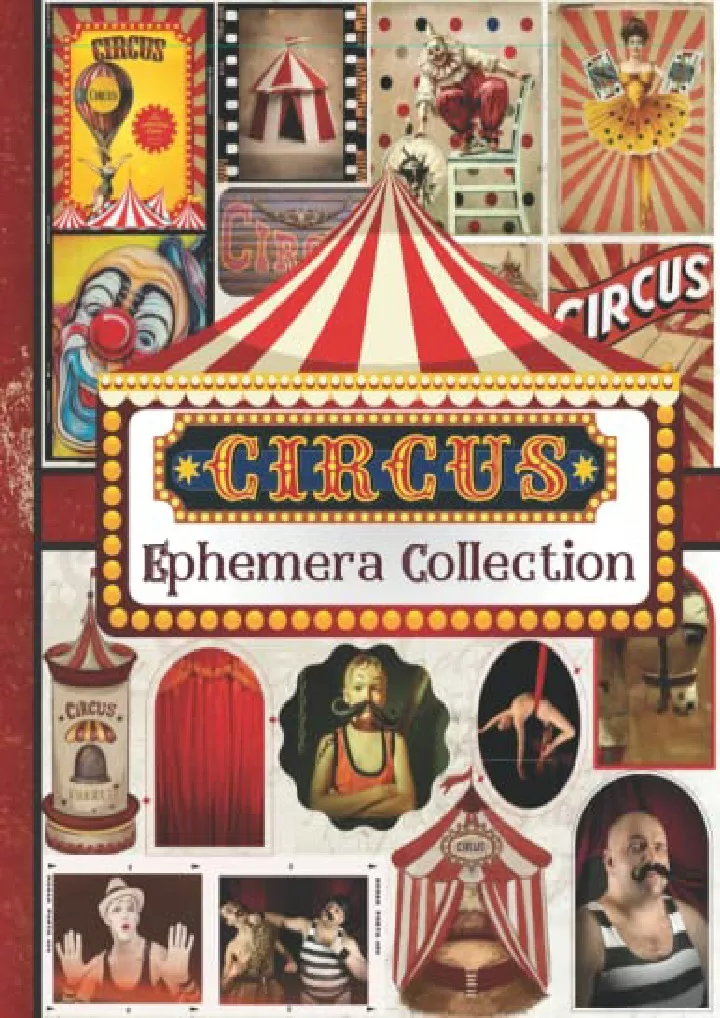 circus ephemera collection one sided decorative