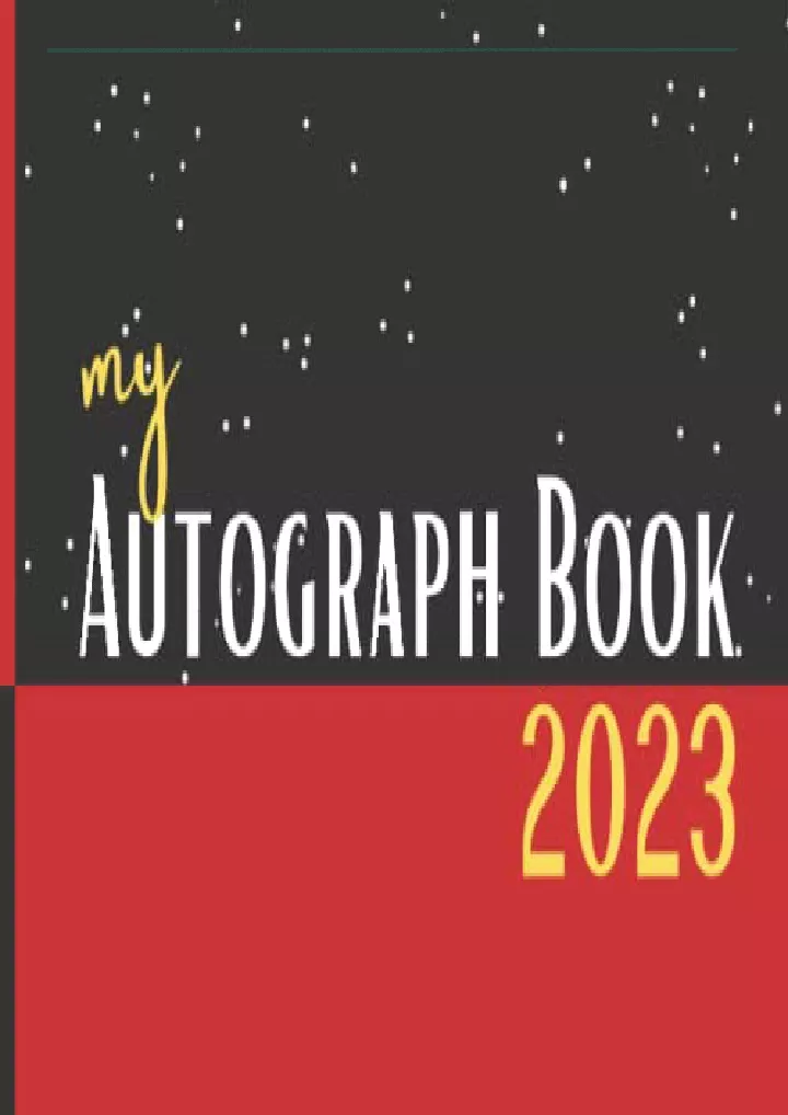 2023 autograph book signature photo book blank