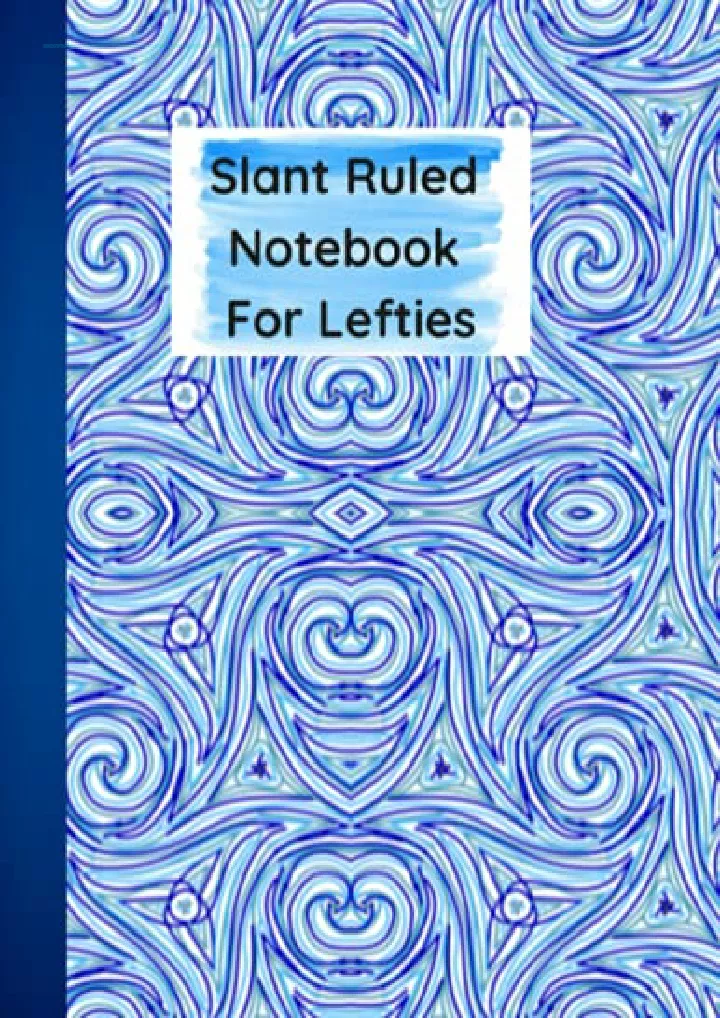 slant ruled notebook for lefties diagonal lined