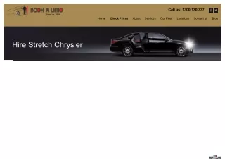 Hire Stretch Chrysler Chauffeur Service in Sydney - BookALimo