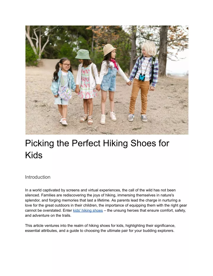 picking the perfect hiking shoes for kids