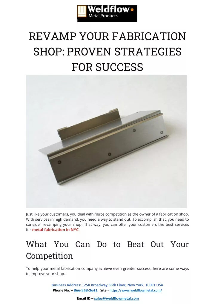 revamp your fabrication shop proven strategies