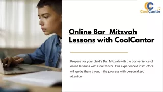 Online Bar & Bat Mitzvah Lessons with CoolCantor