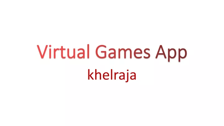 virtual games app