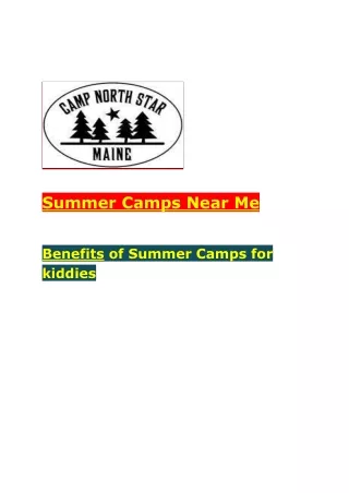 summer camps near me