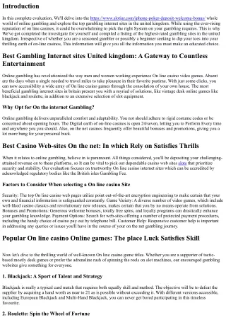 Unveiling the top Gambling Web-sites UK: A Comprehensive Assessment