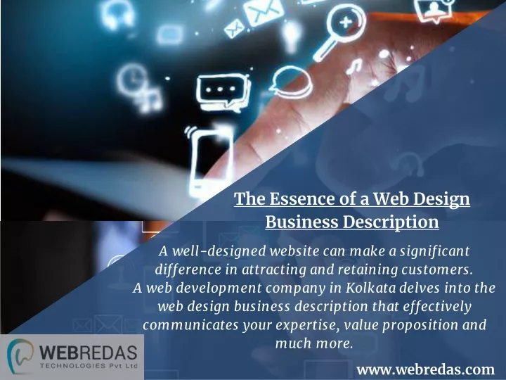the essence of a web design business description