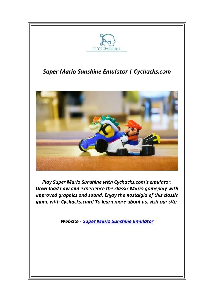 super mario sunshine emulator cychacks com