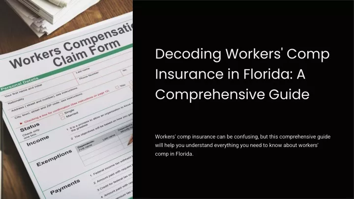 decoding workers comp insurance in florida