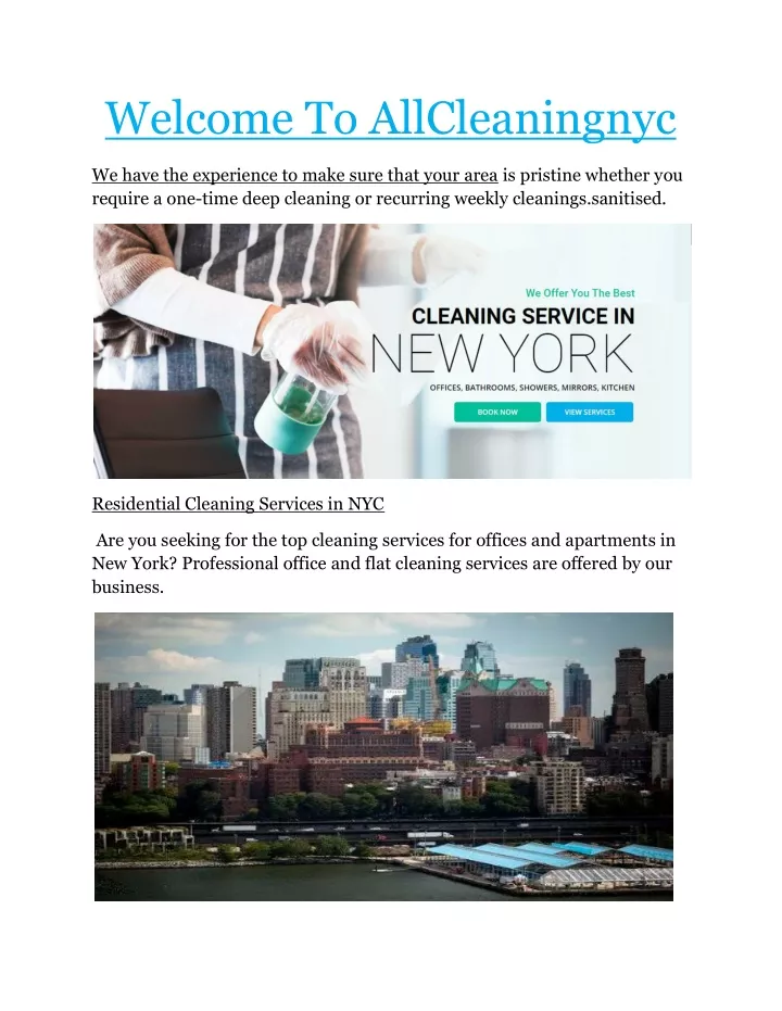 welcome to allcleaningnyc