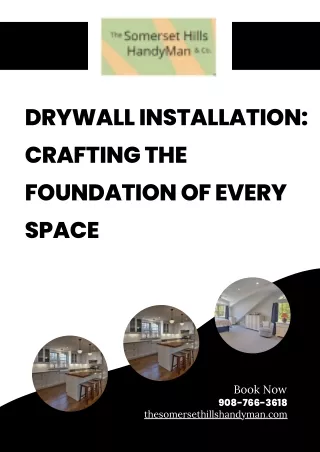 Understanding Drywall Installation Services | The Somerset Hills HandyMan & Co