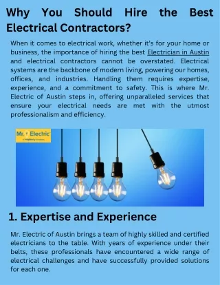 Why You Should Hire the Best Electrical Contractors
