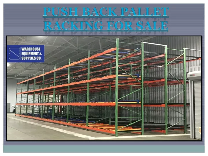 push back pallet racking for sale