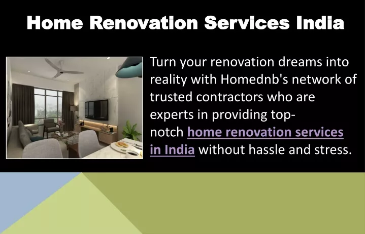 home renovation services india