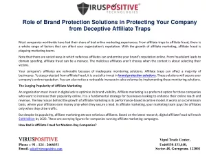 Role of Brand Protection Solutions in Protecting Your Company From Deceptive Aff