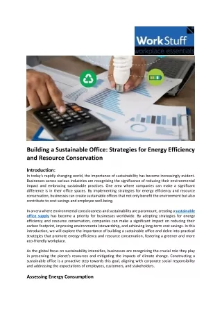 building a sustainable office strategies