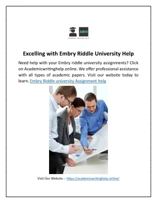 Excelling with Embry Riddle University Help