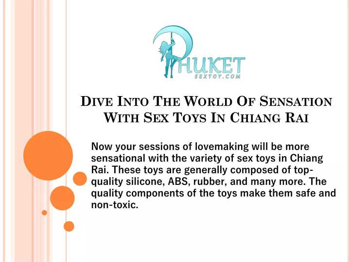 dive into the world of sensation with sex toys in chiang rai