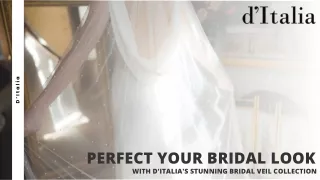 Perfect Your Bridal Look with d'Italia's Stunning Bridal Veil Collection