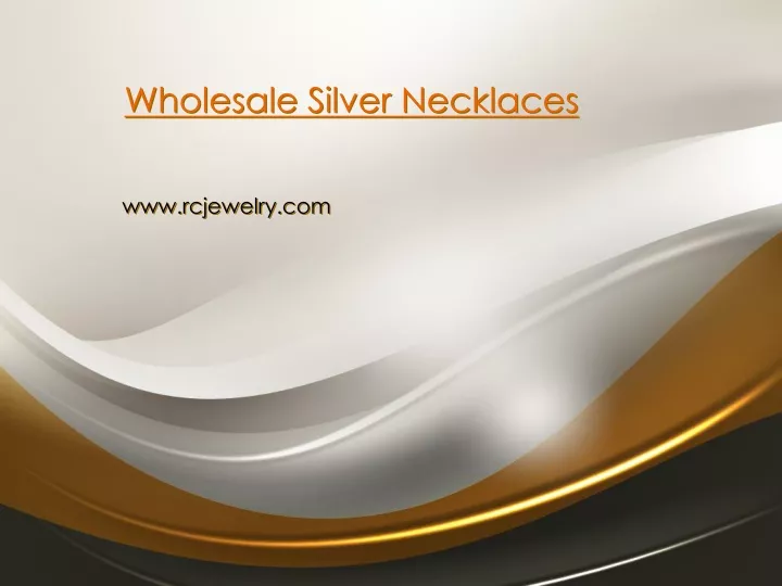 wholesale silver necklaces