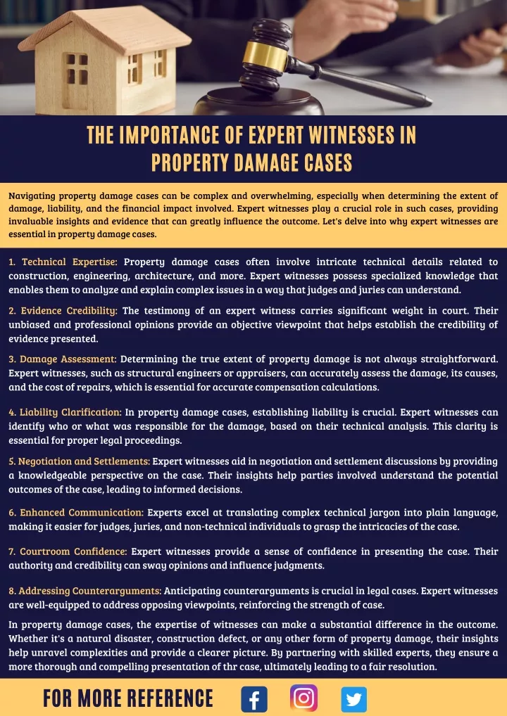 the importance of expert witnesses in property