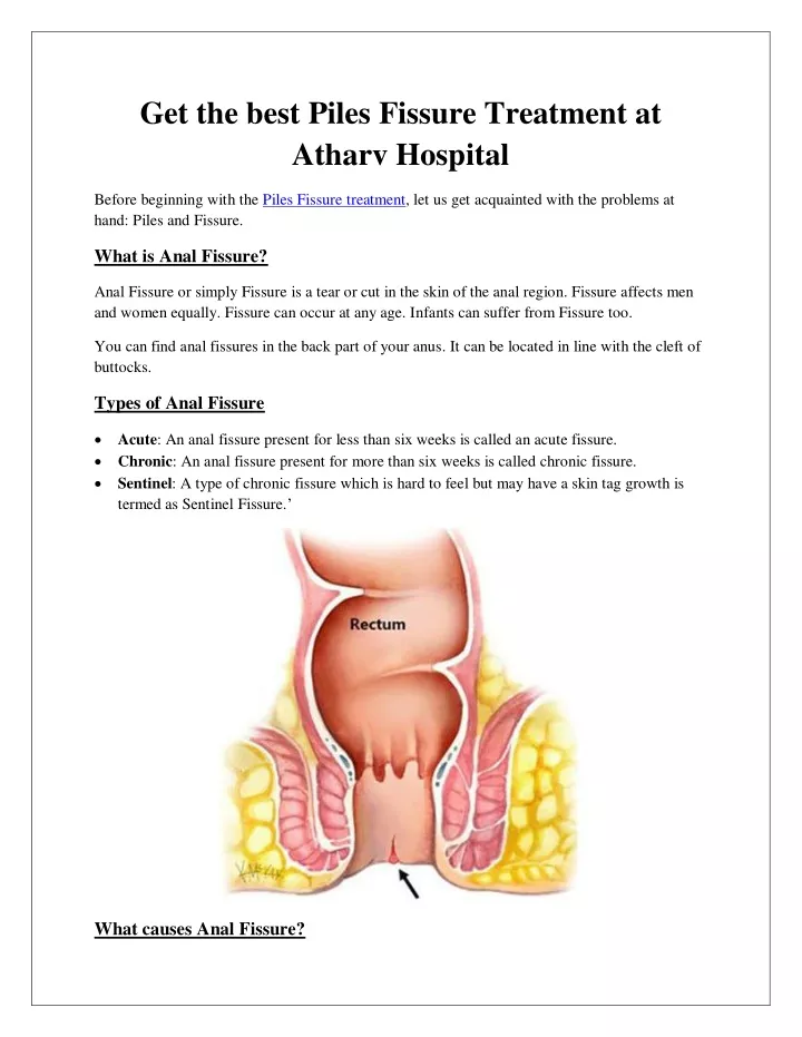get the best piles fissure treatment at atharv