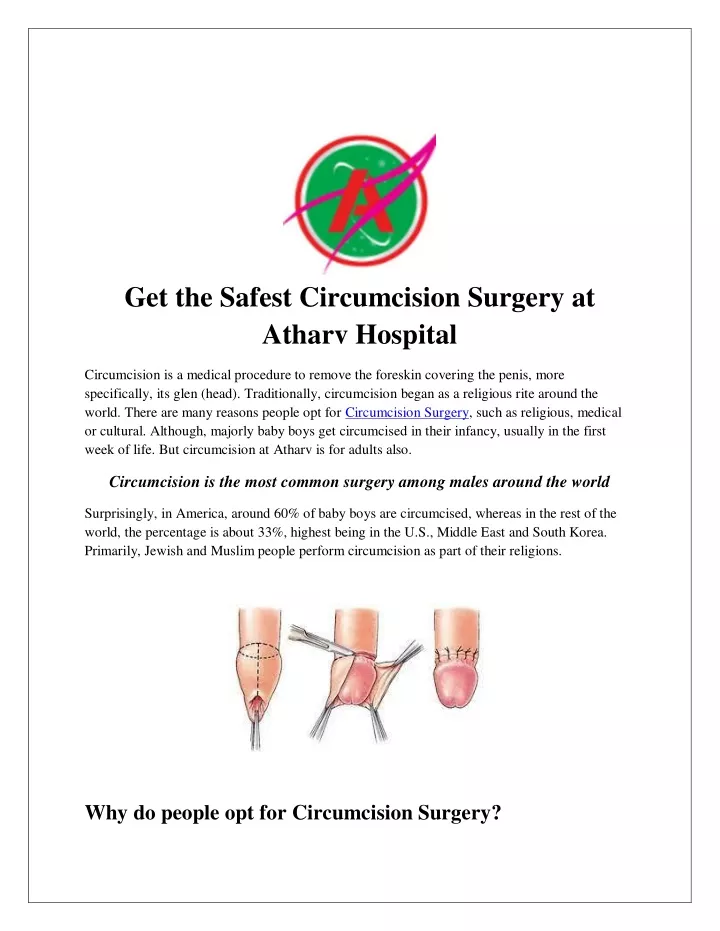 get the safest circumcision surgery at atharv