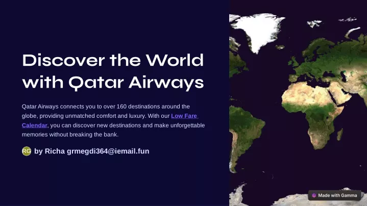 discover the world with qatar airways