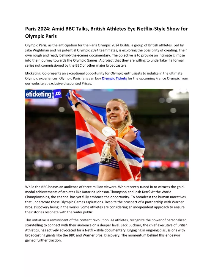 paris 2024 amid bbc talks british athletes