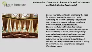 Curtain Suppliers In Dubai | Leed Furnishing Dubai