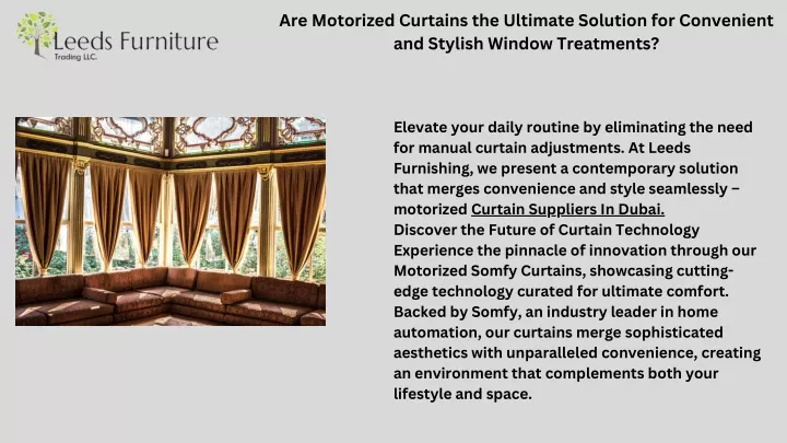 are motorized curtains the ultimate solution