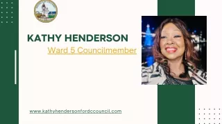 Kathy Henderson as the Ward 5 Councilmember