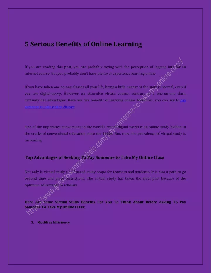 5 serious benefits of online learning