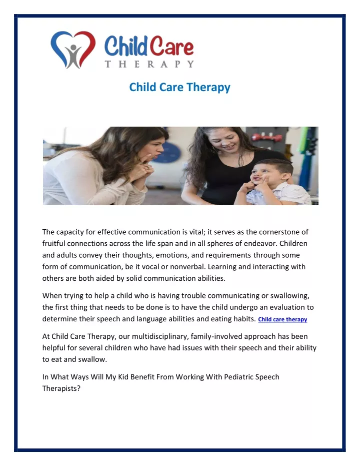 child care therapy