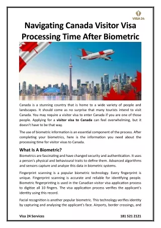 navigating canada visitor visa processing time