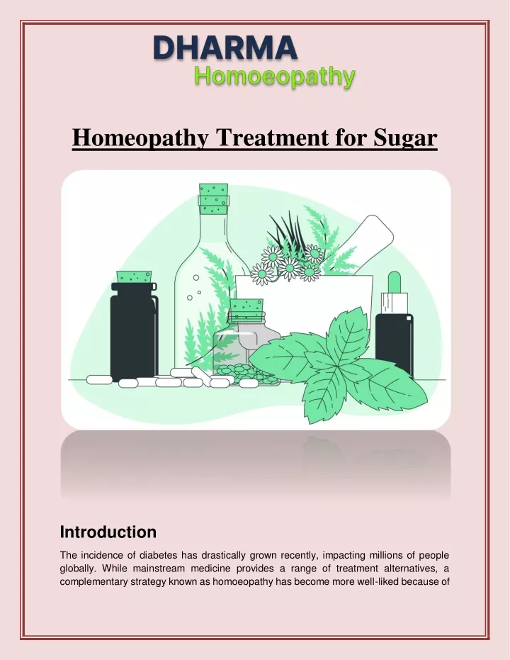 homeopathy treatment for sugar