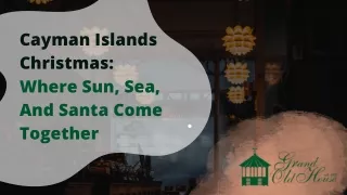 Experience a splendid Christmas at the Cayman Islands' best Restaurant.