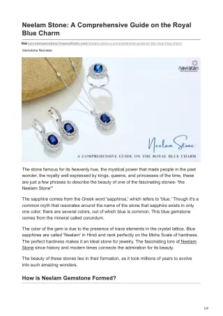 A Comprehensive Guide on the Royal Blue Charm