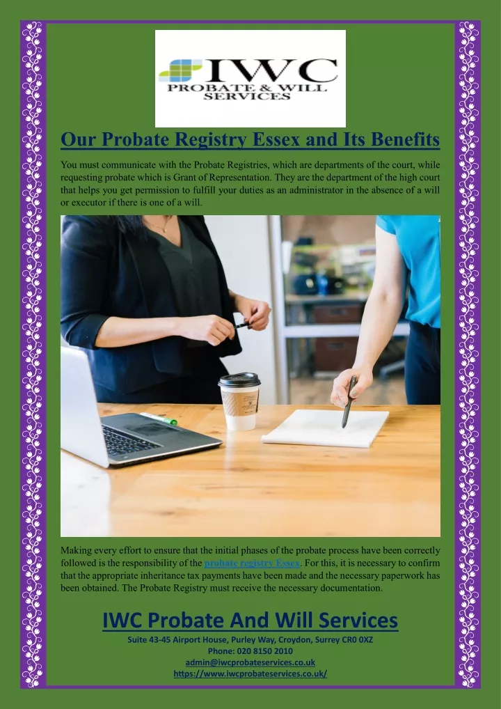 PPT Our Probate Registry Essex and Its Benefits PowerPoint