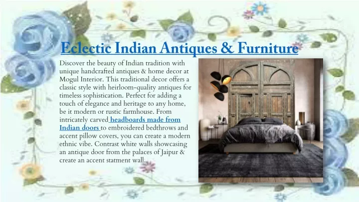 eclectic indian antiques furniture