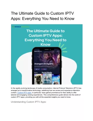 the ultimate guide to custom iptv apps everything