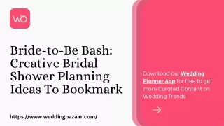 Bridal Shower Planning Ideas