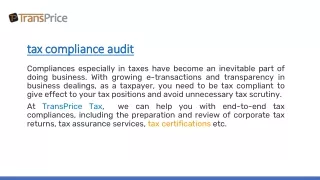 tax compliance audit